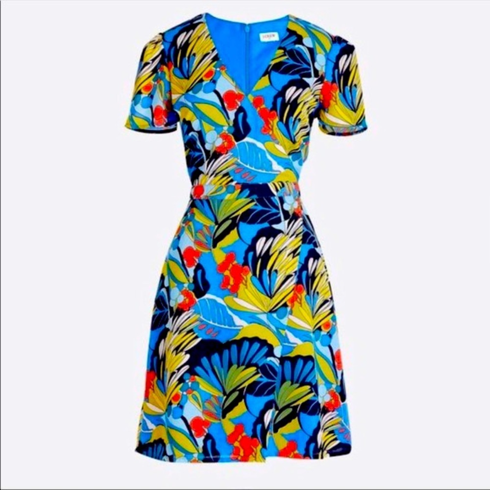 J. Crew Mercantile Wrap Front Floral Mini Dress